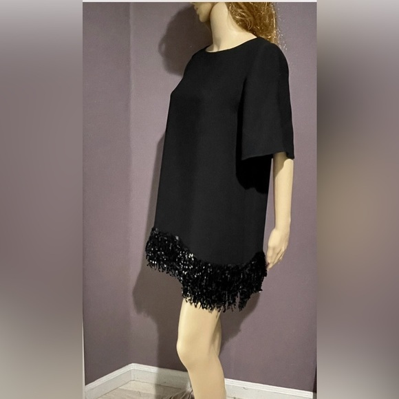 kate spade Dresses & Skirts - Kate Spade Black Mini Dress with Sequin Fringe